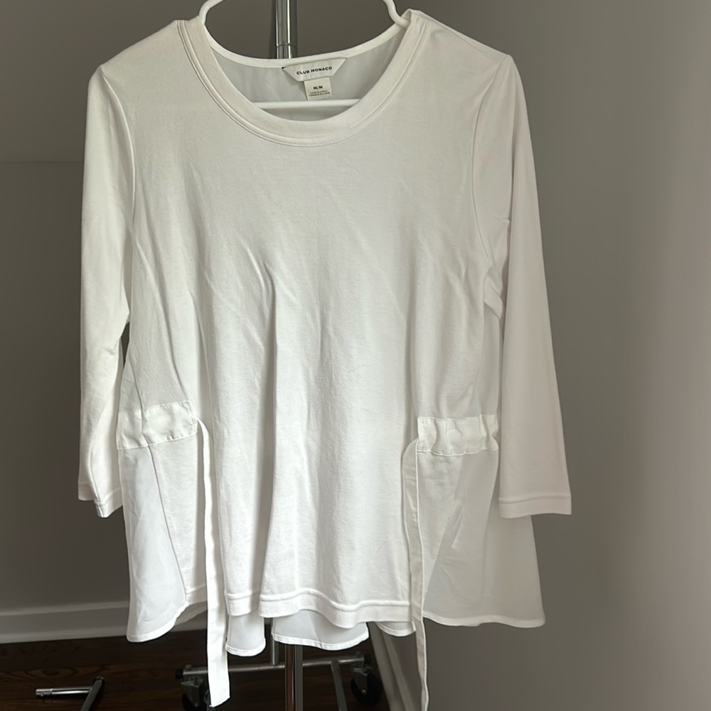 Club Monaco white blouse size M